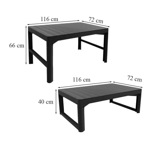 Dina 4+1 kerti bútor garnitúra szett