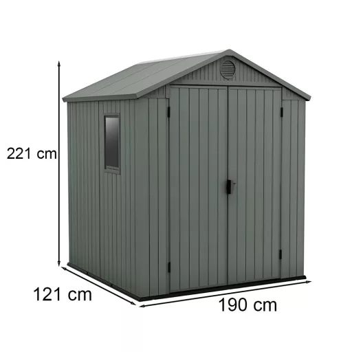 Darwin 6x6 műanyag kerti ház zöld