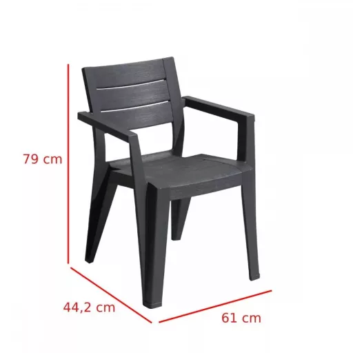 Amari Large 8+1 kerti bútor garnitúra szett dió-grafit