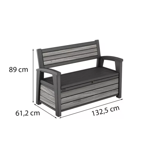 Decocoat műanyag kerti pad/tároló 227 L