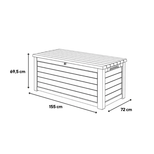 Decocoat műanyag kerti láda 630 l