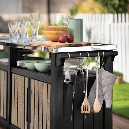Decocoat unity chef műanyag kerti grill asztal 415l