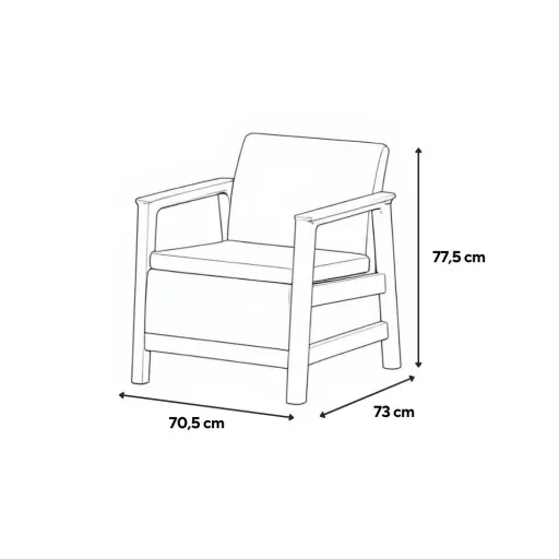 Scandi linea duo kerti fotel