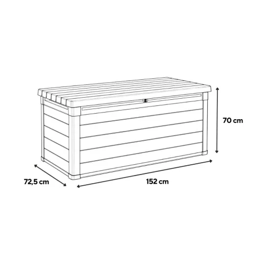 Decocoat műanyag kerti lád 570 l
