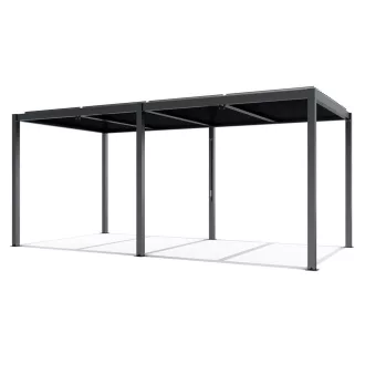 LUXE pergola 5,8x4m antracit LED világítással