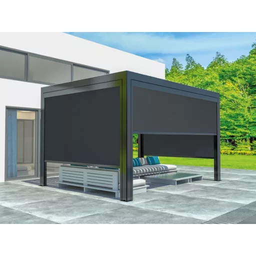 LUXE kézi napellenző 270x218cm, 3 m-ig antracit