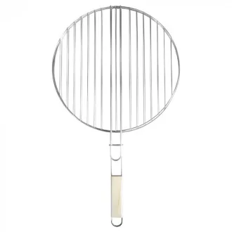 Kerek grillrács fa fogantyúval 40 cm