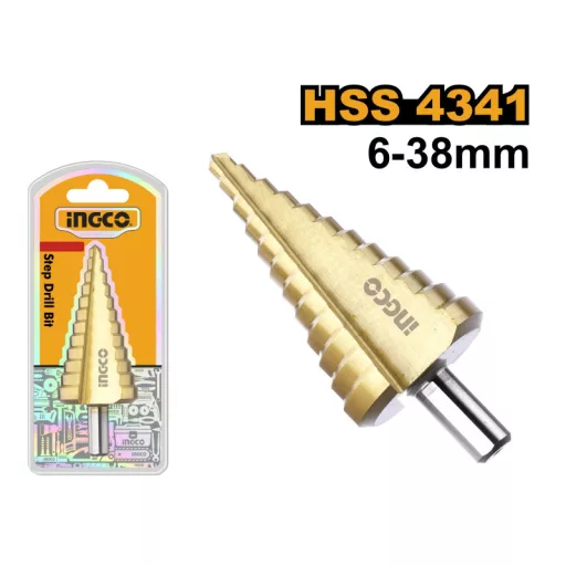 INGCO Lépcsős fúró 6-38 mm HSS