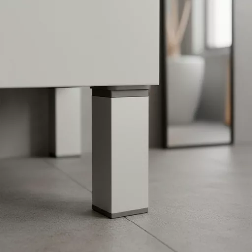 Uni bútorláb 150 mm ezüst