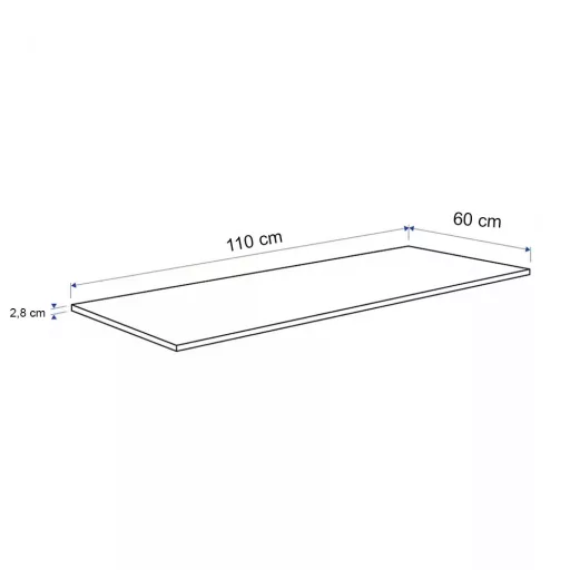 Konyhai munkalap 110 x 60 x 2,8 cm Beton