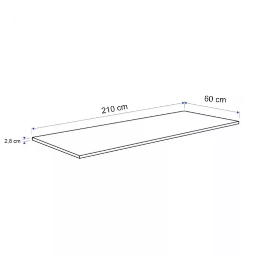 Konyhai munkalap 210 x 60 x 2,8 cm Beton