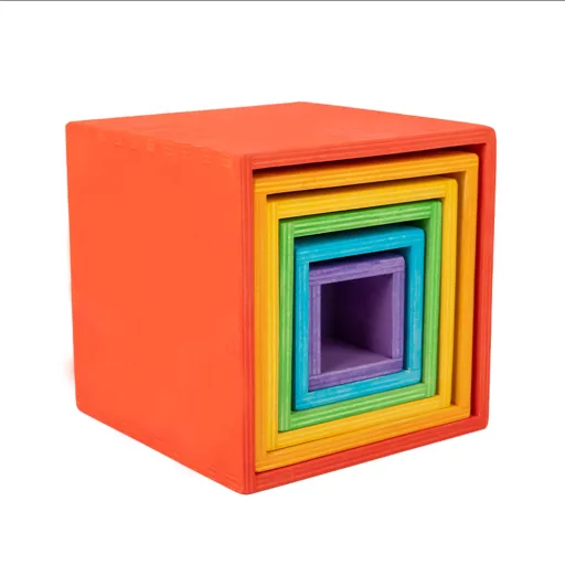 Szivárvány dobozos Montessori fajáték