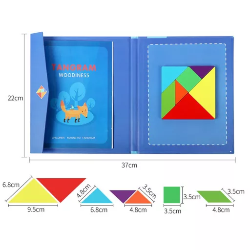 Mágneses tangram fajáték