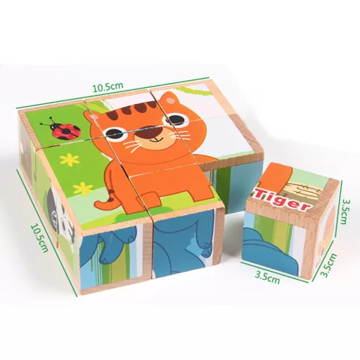 Fakocka puzzle, kirakós fajáték