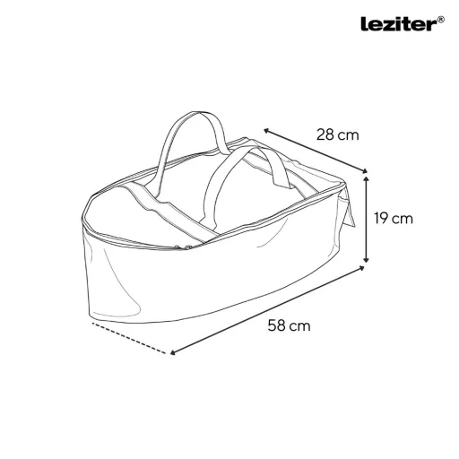 Etetőhajó táska C,X,Z,V modellekhez 58x28x19 cm fekete