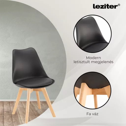 Silla étkezőszék 6 db fekete színben