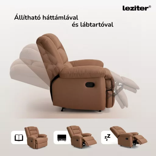 Relax manuális fekvőfotel fotelágy