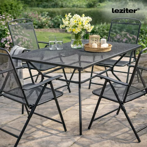 Melfi fém mesh kerti asztal 150x90x75 cm