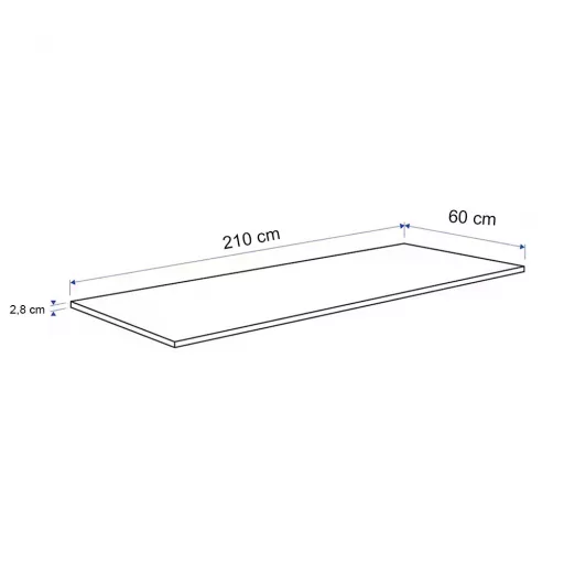 Konyhai munkalap 210 x 60 x 2,8 cm Yorki tölgy