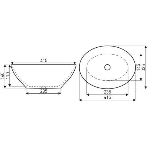 KR-707 fehér kerámia design mosdó