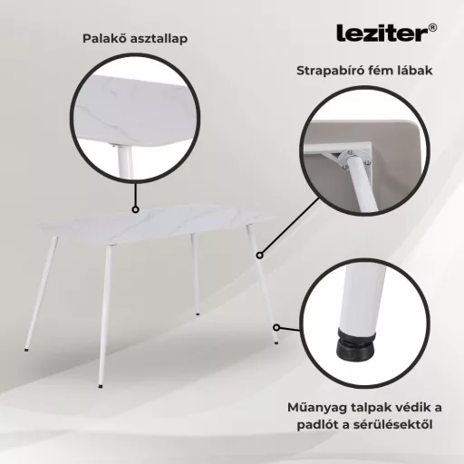 Ravena 4+1 étkező garnitúra fehér-fehér