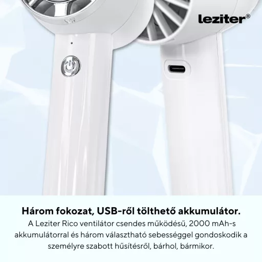 Rico kézi hordozható usb ventilátor 2000 mAh