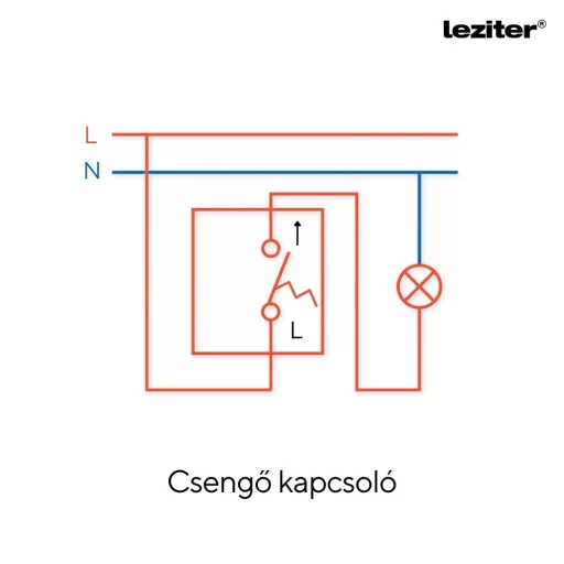 Nova csengő kapcsoló 101N fehér