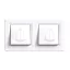 Nova kettős csengő kapcsoló 101N fehér kerettel