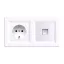 Nova dugalj 16A 250V UTP csatlakozóval fehér kerettel