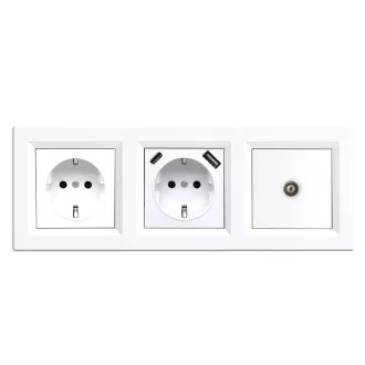 Nova dugalj, USB, TV csatlakozóval fehér kerettel