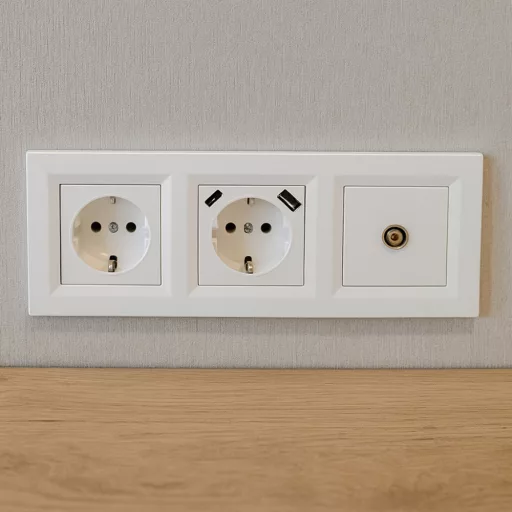 Nova dugalj, USB, TV csatlakozóval fehér kerettel