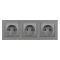 Nova III földelt dugalj  szürke szálcsiszolt kerettel