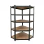 Nagy teherbírású sarokpolc 180x70x40-40 cm 175 kg fekete