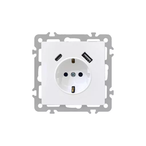 Nova csatlakozóaljzat USB csatlakozóval fehér
