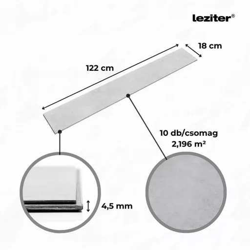 Leziter Fjord márvány mintás sötét szürke Vinyl SPC padló