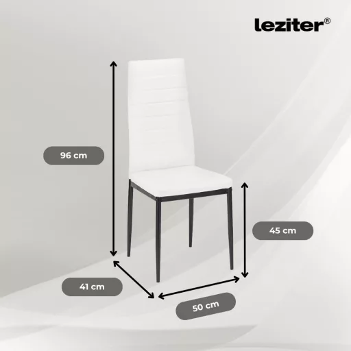 Denton 4+1 étkező garnitúra fehér-fekete