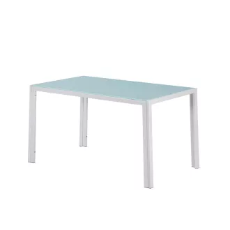 Ezra 140 cm szögletes üveg étkezőasztal
