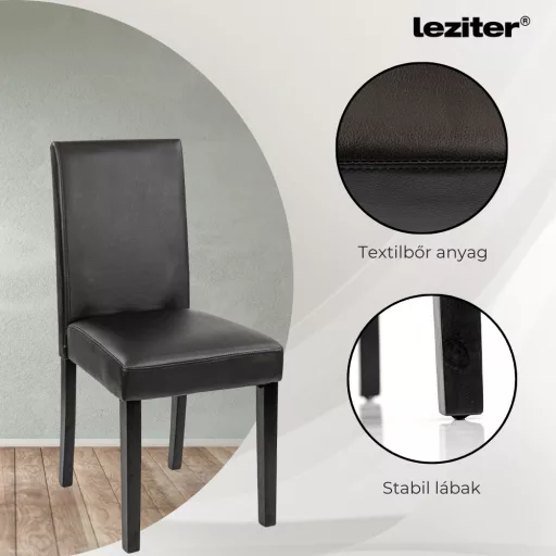 Mira 6+1 étkező garnitúra fehér-fekete