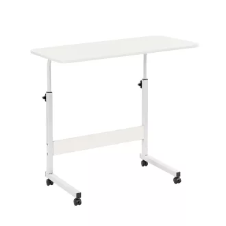 Állítható magasságú laptopasztal 80x40 cm fehér