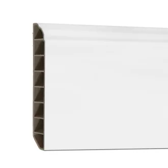 Vinyl SPC padlószegély Snow white 2400x100x12 mm