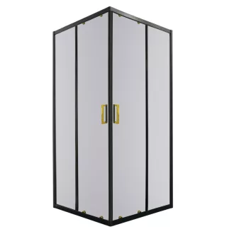   Tiara Square Gold 90x90 cm szögletes zuhanykabin zuhanytálca nélkül