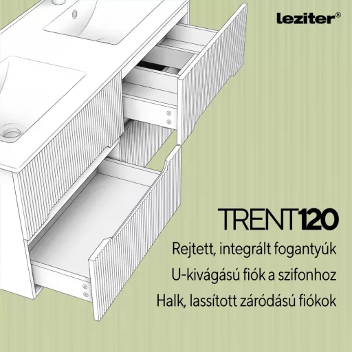 Trent 120 alsó szekrény mosdóval