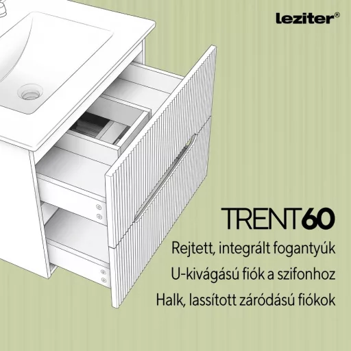 Trent 60 alsó szekrény mosdóval