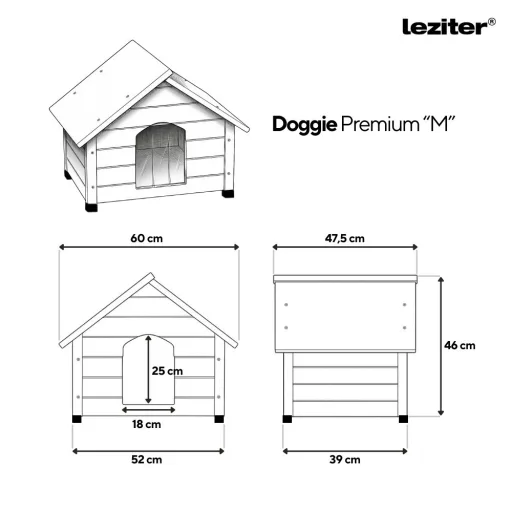 Doggie Premium hőszigetelt kutyaház "M"