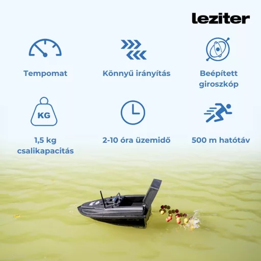 Etetőhajó X1 GPS+4G hátrakidobós fekete