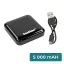 Powerbank 5000 mAH 2A 10W fekete